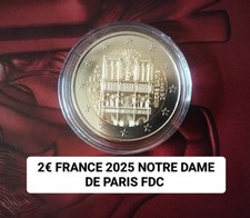 Pièce 2 euros France 2025 Notre Dame De Paris Neuve De Rouleau Fdc Uncirculated