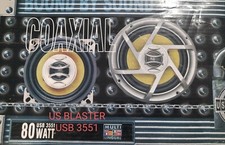 US BLASTER USB 3551 2 Way 4” 10cm COAXIAL SPEAKERS 80 WATTS