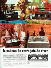1968 Advertising 1221 Grundig Tape Recorder Cassette Transistor Rad