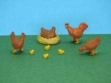 Barrett & Sons Rare Vintage Câble Ferme Coq Poules & Empilable Avec 4 Poussins
