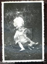 antique photography. girl with her baby. celluloid swimmer.