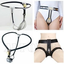 Female Chastity Belt Locking Device Adjustable Pants Briefs Underwear Costume