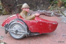 HR PLOMB CREUX SOLDAT FRANCAIS 14-18 WW1 / MOTO SIDE-CAR  NO QUIRALU LR GM JF