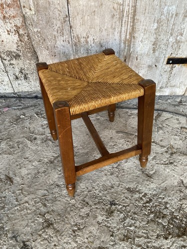 Tabouret trapèze ancien bois - ancien,