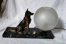 Ancienne Lampe Chien Berger