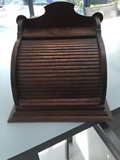 ÉCRITOIRE Ancien petit meuble à rouleau porte courrier en bois