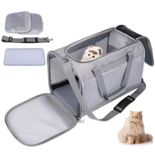 Sac de Transport respirant pliable Bandoulière Réglable pour Chat Chien Animaux