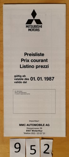 Mitsubishi preislist - mitsubishi,