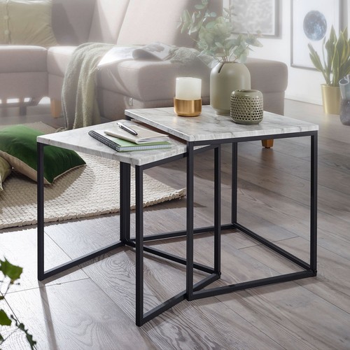 Finebuy tables gigognes carré - tables,