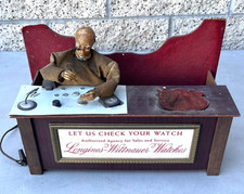 1940s Longines Wittnauer Watches Watchmaker Watch Sign Store Display Advertising