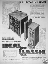 ADVERTISEMENT 1932 IDEAL CLASSIC CENTRAL HEATING CIE NATIONALE DES RADIATEURS