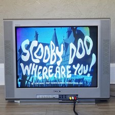 Sony Trinitron 24" Color CRT TV Model KV-24FV12 (2001) Retro Gaming *No Remote*