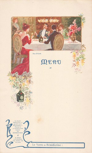 Vieux papier menu - papier, publicitaire