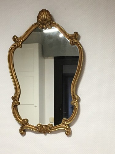 Ancien miroir mural oval - miroir,