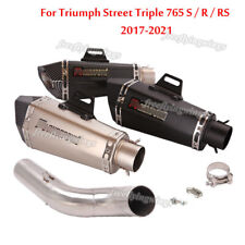 For Triumph Street Triple 765S R RS 17-21 Exhaust Link Pipe Slip-on 51mm Muffler