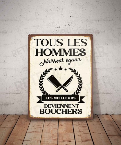 Plaque métal vintage trophée - plaque,