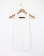 ENZA COSTA Tissue Jersey Sheath Tank Top White XS $145 D1 247