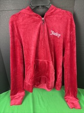 Juicy Couture Women's Velour Jacket Size Large Red