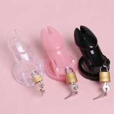 Cage de Chasteté Cage à Pénis Plastique Avec 5 Anneaux Mâle Chasteté Dispositif