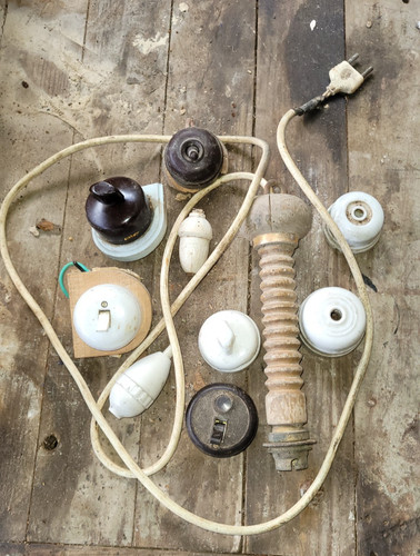 Lot électricité vintage - lot,