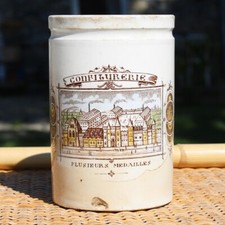 Antique Polychrome Advertising Jam Jar Jam Shop (no Félix Potin)
