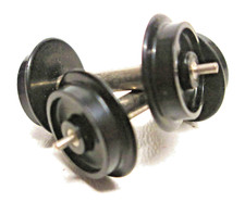 PAIR HORNBY HO AXLES - plastic wheels - 26mm warehouse - 13mm diameter