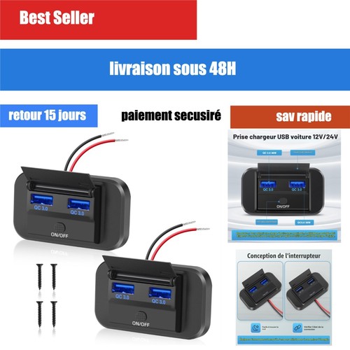 Chargeur voiture usb - voiture, thlevel