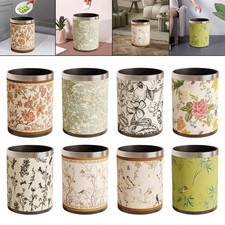 Poubelle en cuir PU, conteneur à déchets, luxe, corbeille à déchets,