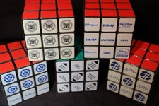 FIVE (5) RUBIK'S CUBE 3x3x3 CORPORATE PROMO PUZZLES
