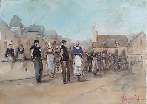 Huile sur toile - sur,