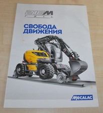 Mecalac Excavator Railway Brochure Prospekt