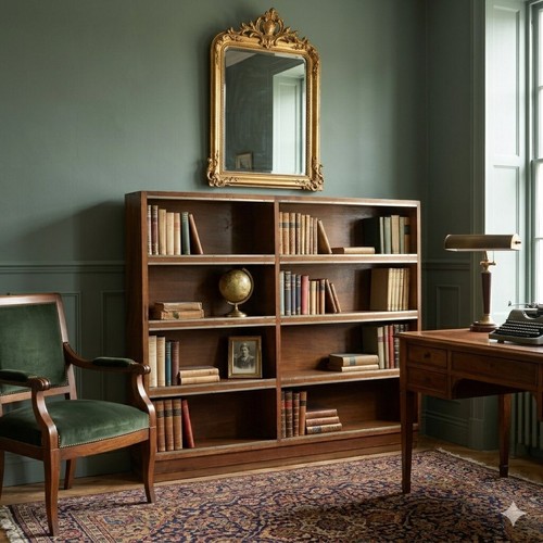 Bibliothèque ancienne noyer - ancienne,