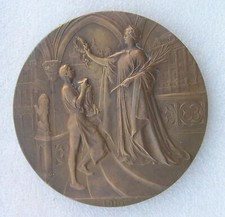 MEDAILLE EXPOSITION INTERNATIONALE BRUXELLES 1910 exhibition medal  .