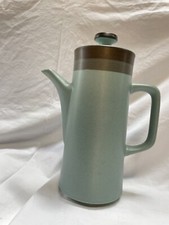 ARROW STONE POTTERY NAVAJO BLUE COFFEE TEA CARAFE POT W/LID MID CENTURY MODERN