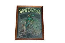 Cadre miroir décor HOWE BICYCLES TRICYCLES , miroir publicitaire