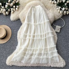 Jupe Longue Blanche En Tulle