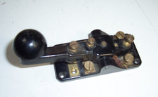 Vintage Morse Code Telegraph Key Signal Device Unknown Maker Antique Bakelite