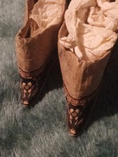 Antique Chinese Foot Binding Shoes Original Last 19thC Chaussures Chinoises XIXè