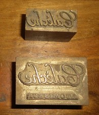 2 bronze d'imprimerie pour