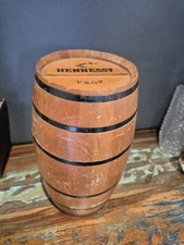 Vintage 1960s Hennessy Cognac Mini Barrel Bottle  Holder V.S.O.P Courvoisier