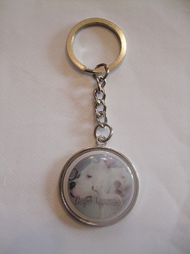 Porte clés métal chien - en,