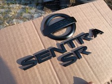 NISSAN SENTRA SR 2013-19 REAR TRUNK EMBLEM LOGO MATTE BLACK LETTERING OEM USED 