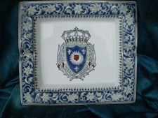 Cendrier en porcelaine décoratif  blason Château de Versailles