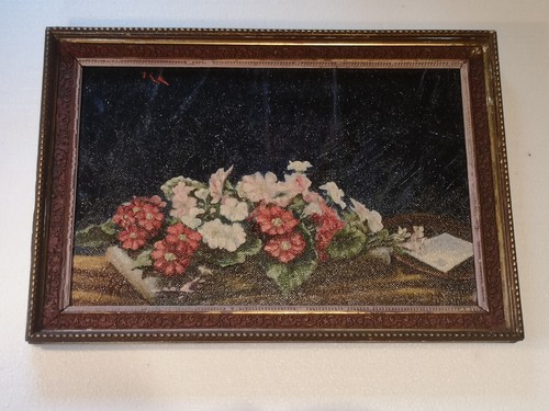 Tableau fleurs ancien - tableau, ancien(hingray)