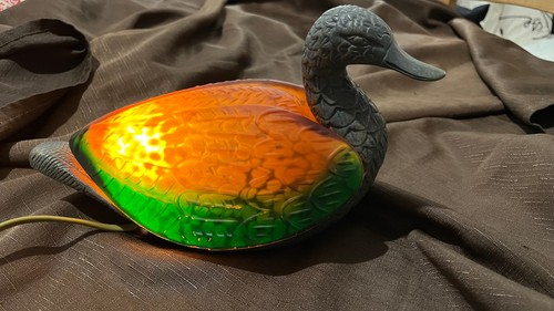Lampe vintage canard coloré - canard,