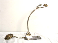 🇫🇷 ANCIENNE LAMPE SABOT ROTULE BUREAU NOTAIRE BANQUIER FONTE ACIER ART DECO