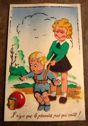 Old postcard fantasy - stock,