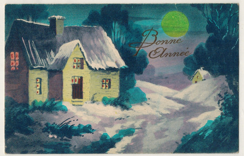 1927 old postcard happy - postcard-happy, new