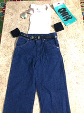 Child's Sz 12 Rock Queen Freddie Mercury Cosplay Costume Set Stage Halloween