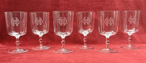 Clichy wine crystal glasses - clichy,